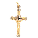 Two-Tone Gold Crucifix Pendant