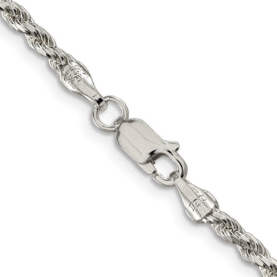 Silver 2.75mm Rope Chain, 22"