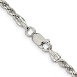 Silver 2.75mm Rope Chain, 22"