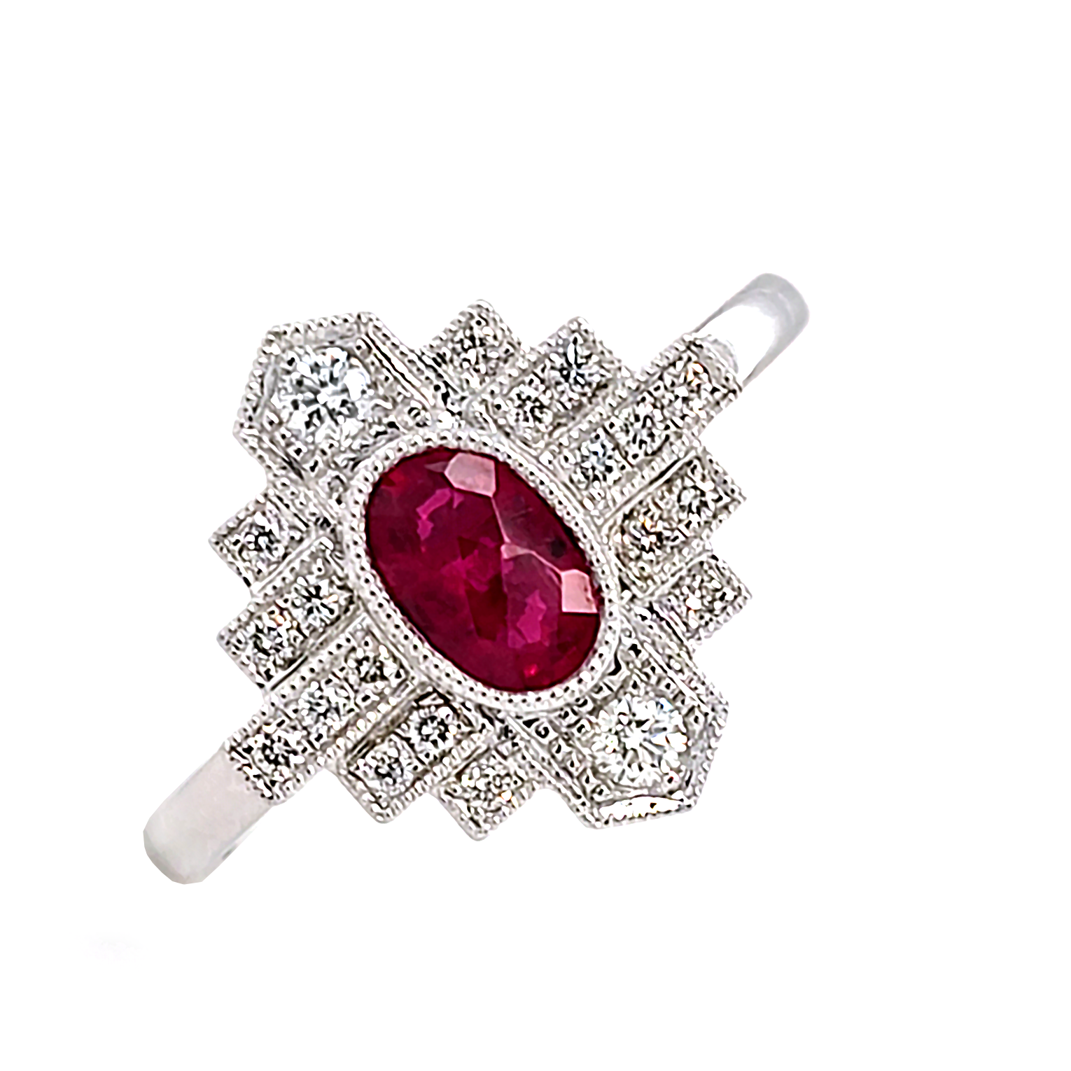 Ruby Art Deco Ring