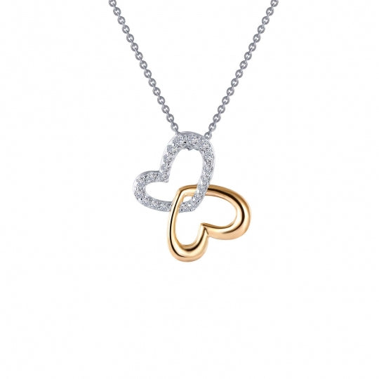 Lafonn Double Heart Butterfly Pendant