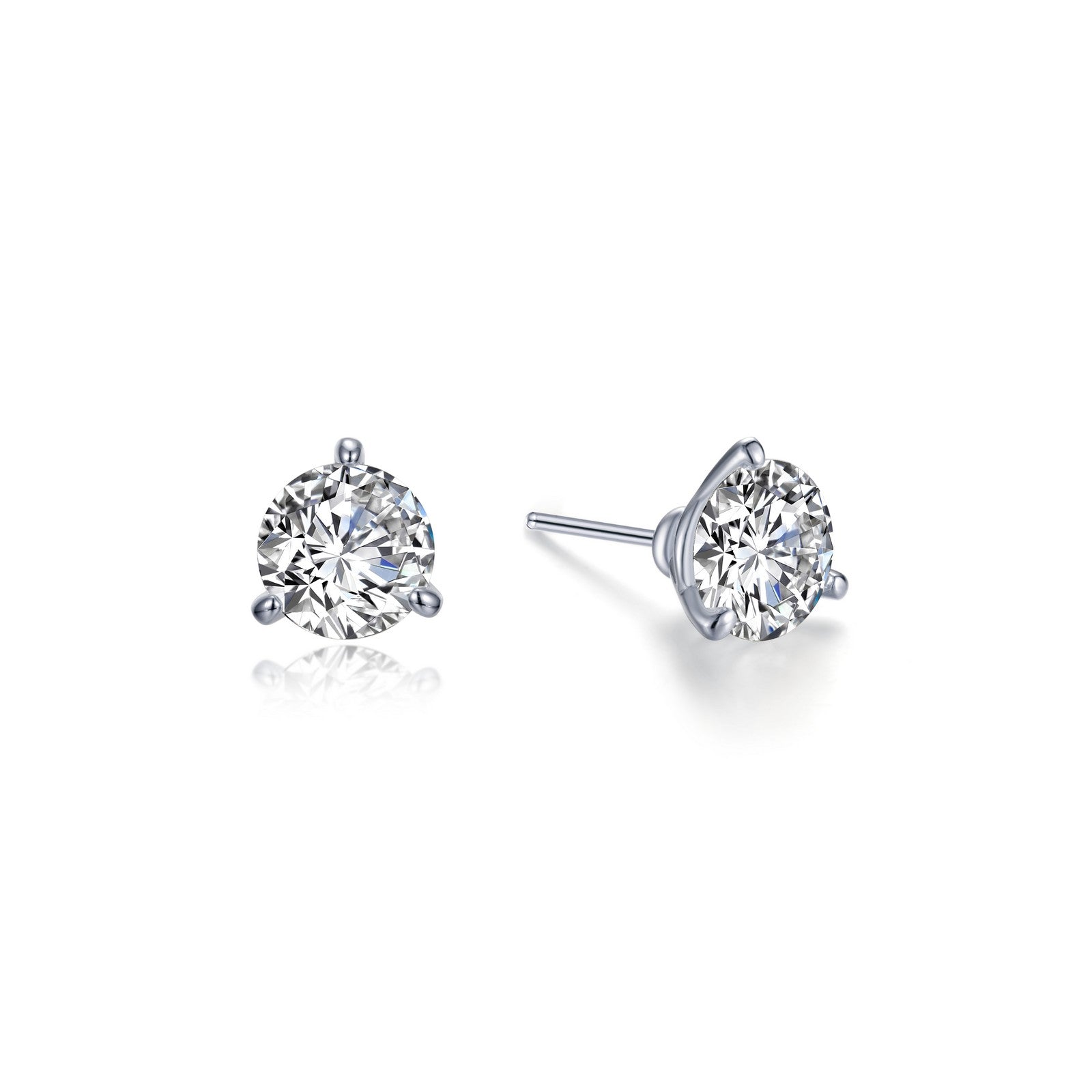 Lafonn 1ctw 3-Prong Martini Stud Earrings