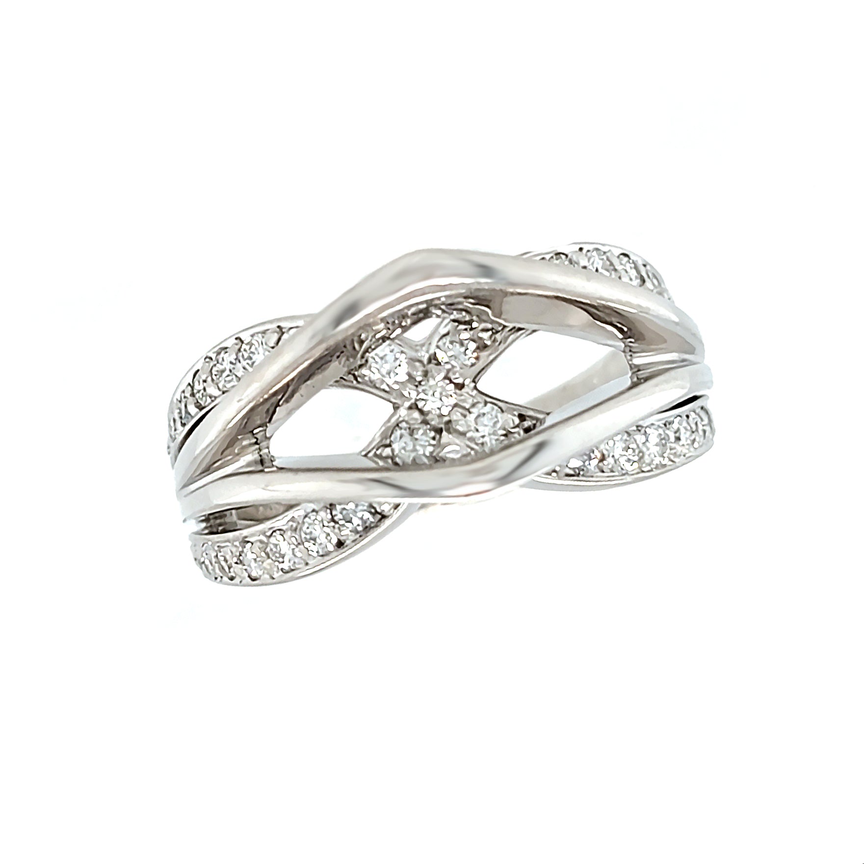 Diamond Crossover Semi-Mount Ring