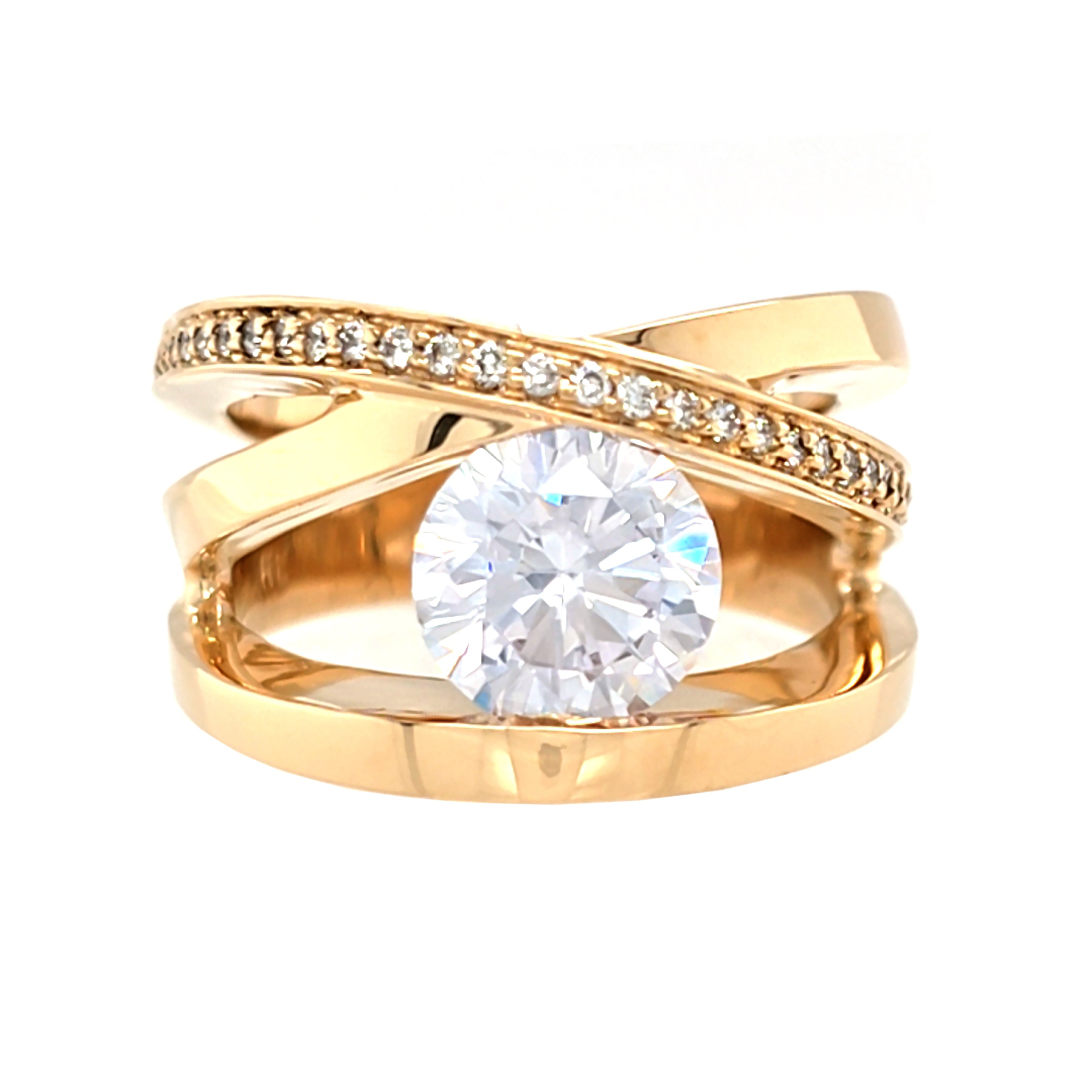 Criss-Cross Tension Semi-Mount Ring
