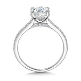 1.00 - 1.49ct Round White 14 Karat Gold Semi-Mount Engagement Ring