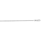 White Gold 1.25mm Rope Chain, 16