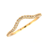 1/6ctw Curved Diamond Band