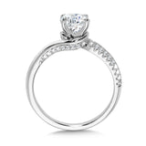 1.00 - 1.49ct Round White 14 Karat Gold Semi-Mount Engagement Ring
