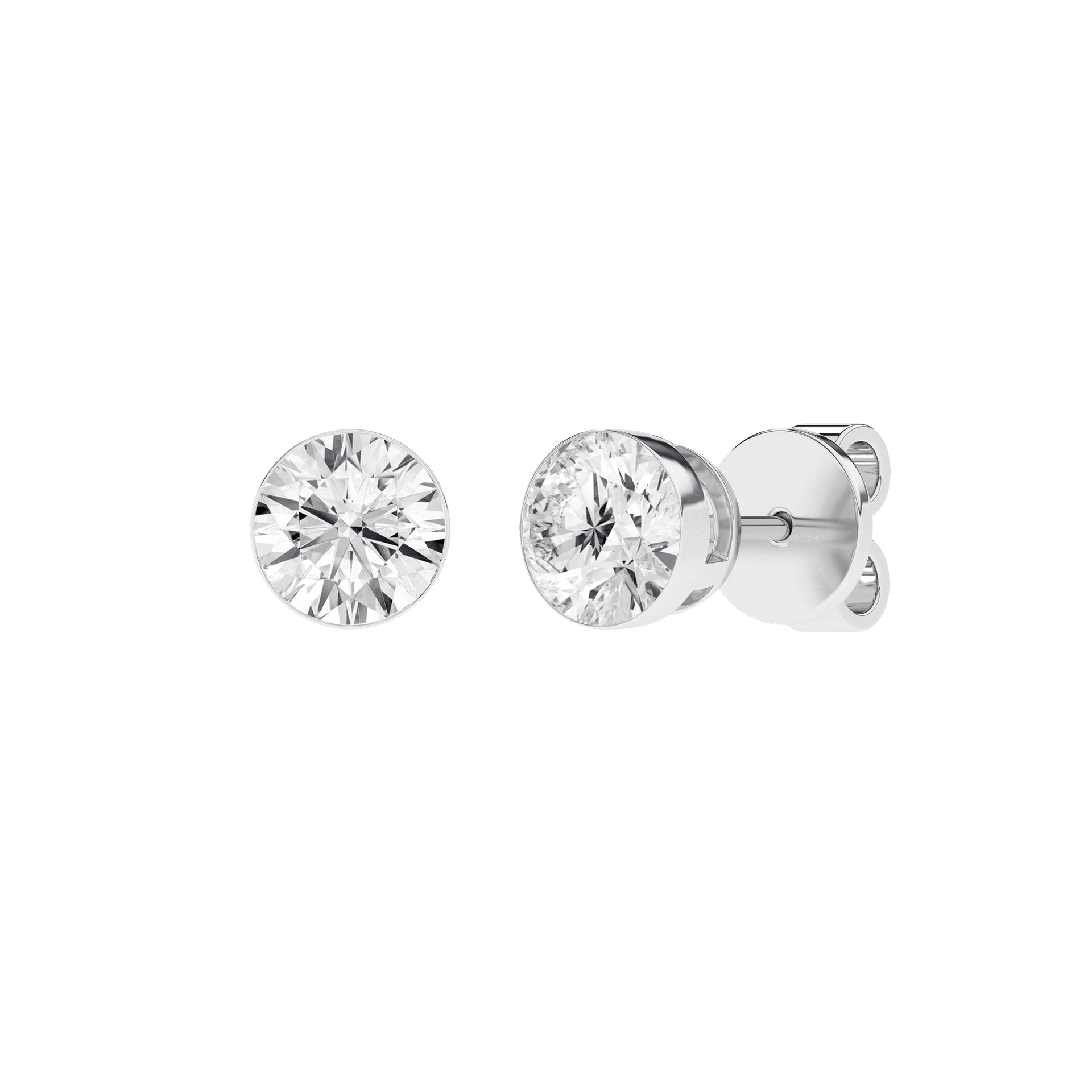 2ctw Seamless Diamond Stud Earrings