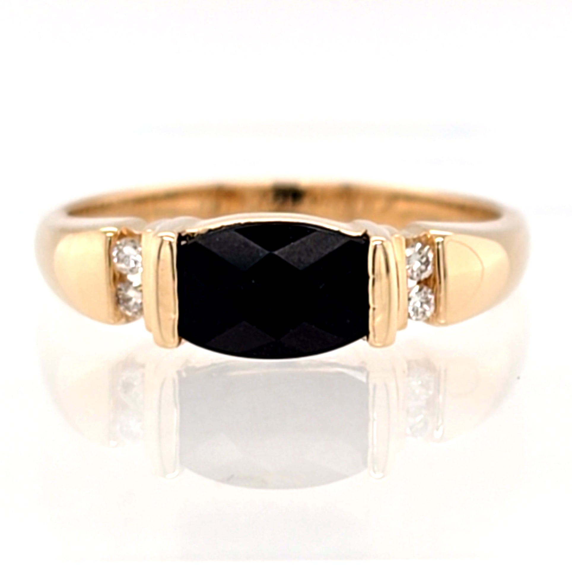 Onyx & Diamond Ring