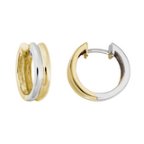 Two-Tone Double Tube Hoop Earrings