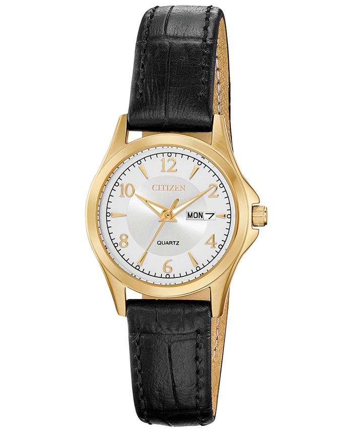 Citizen Quartz Brown Leather Strap Watch