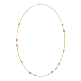 Swarovski Imber strandage Octagon cut, Long, Pink, Gold-tone plated