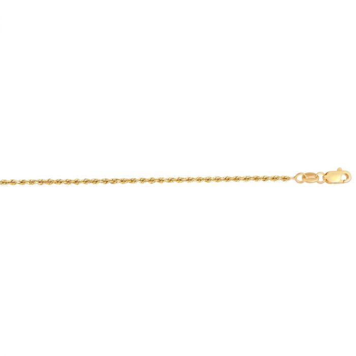Yellow Gold 1.4mm Rope Chain, 20"