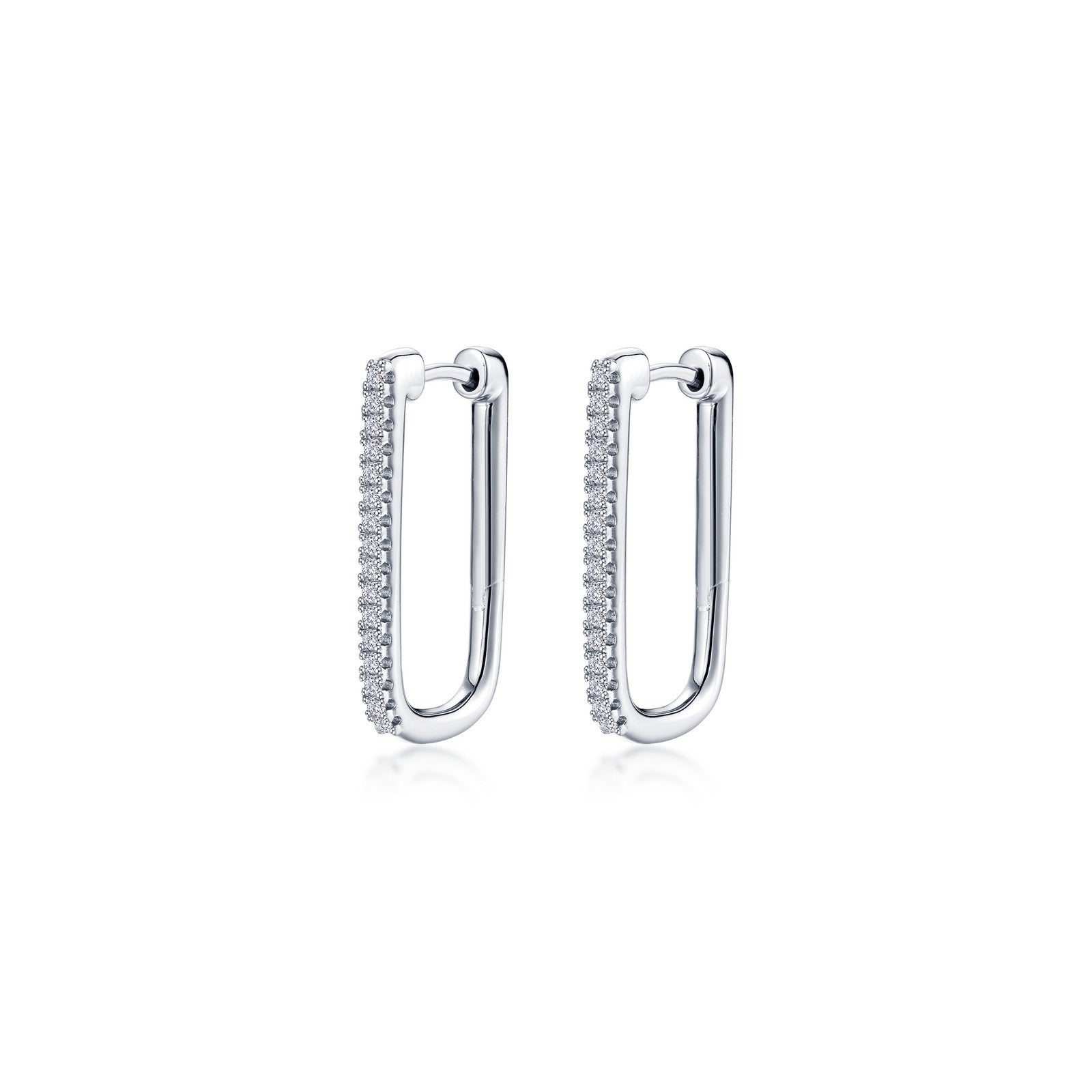 Lafonn Large Rectangle Hoop Earrings