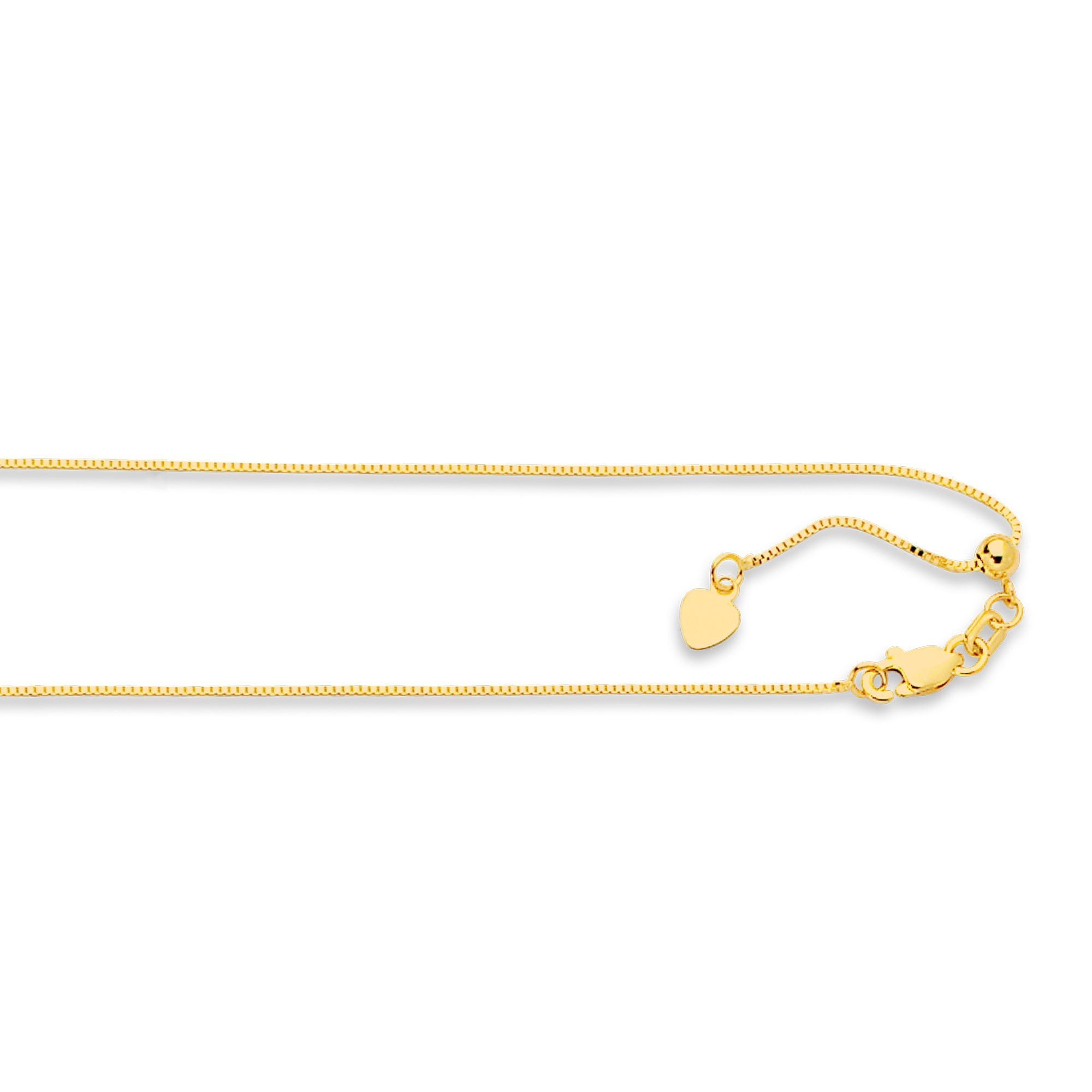 Yellow Gold 0.7mm Box Chain, 22"