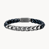 Bulova Stainless Steel Link Bracelet, Navy & Silver