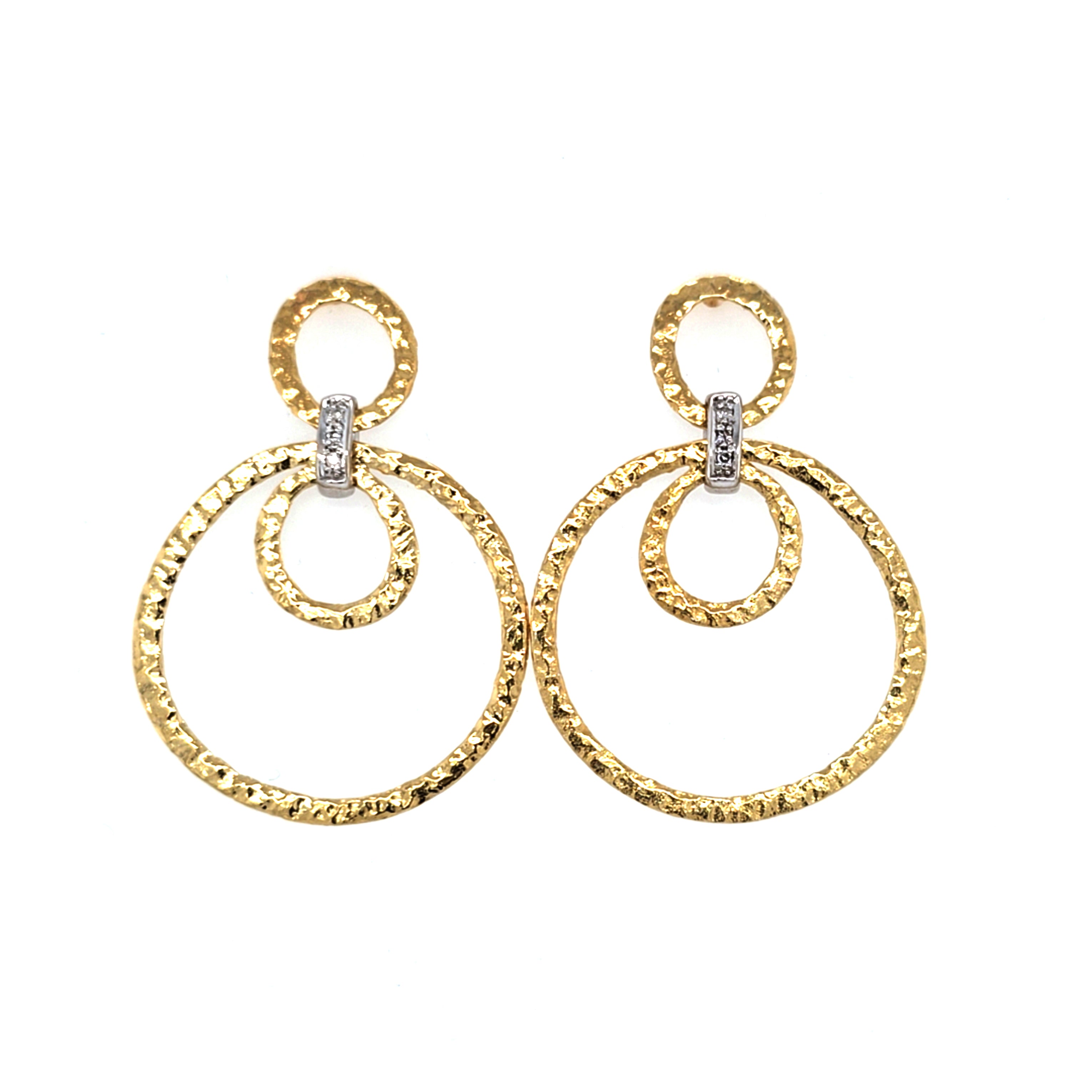 Hammered Circle Earrings