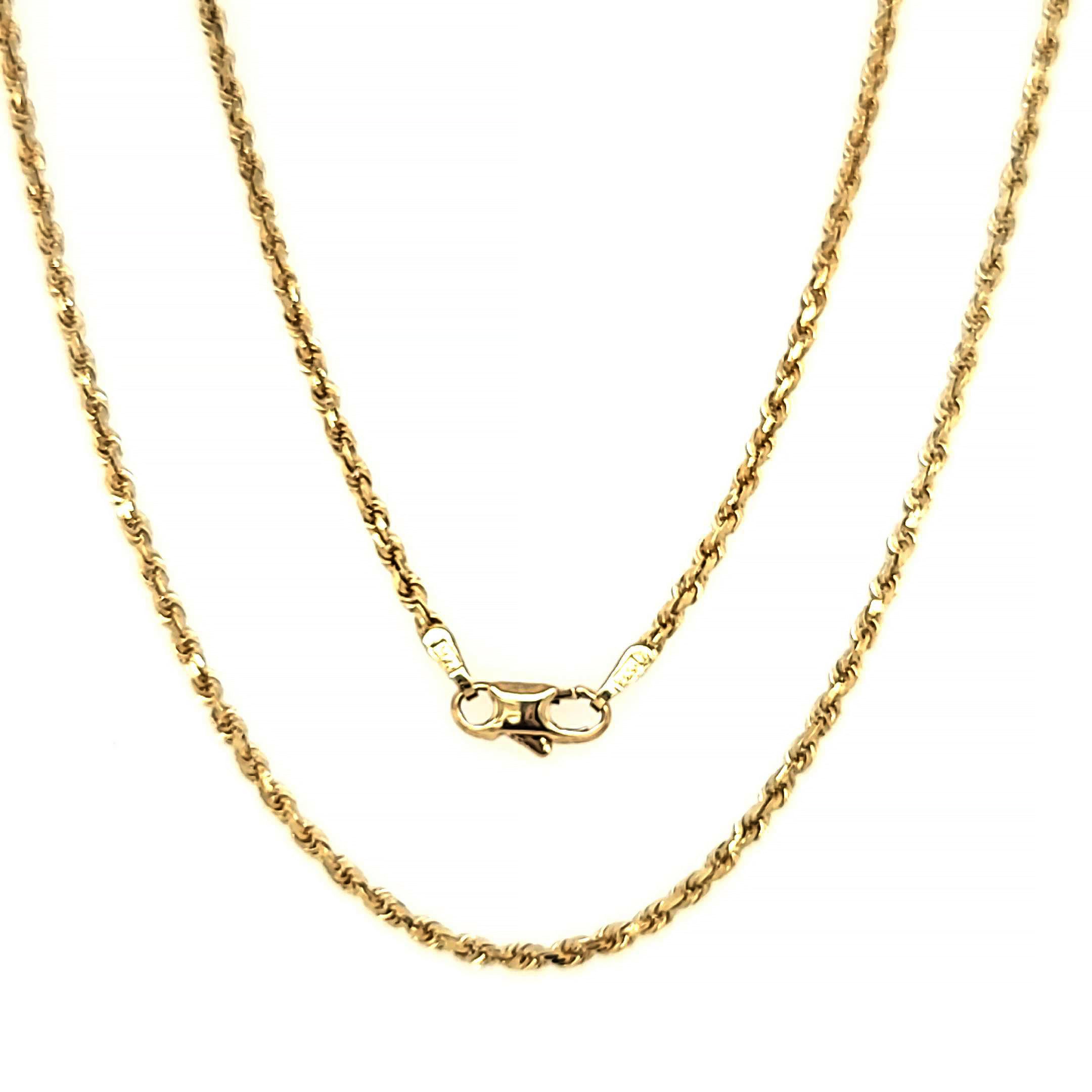 2mm Rope Chain, 24"