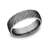 Tantalum Grey Metals Bark-Texture Men's Wedding Band
