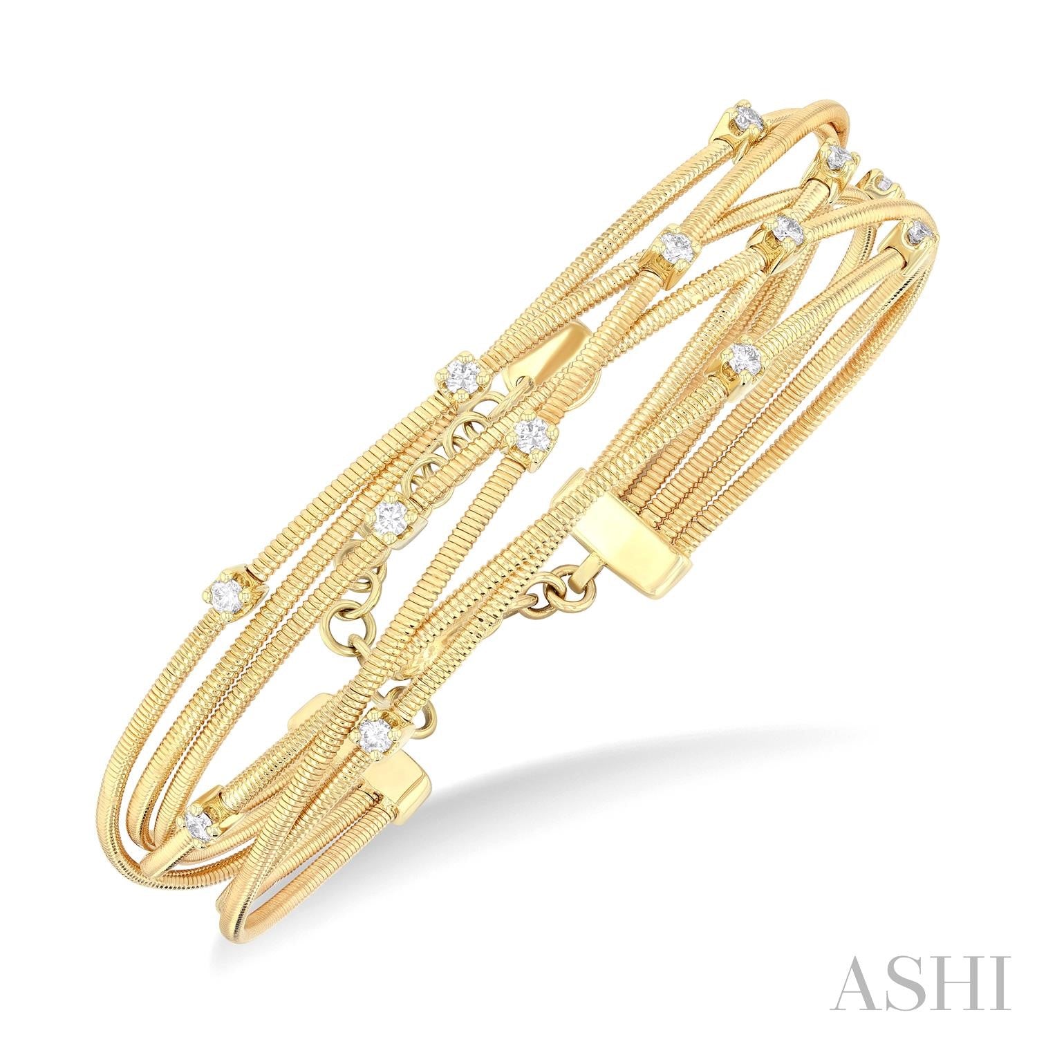 Diamond Criss-Cross Bangle