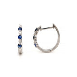Sapphire & Diamond Hoops