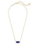 Kendra Scott Elisa Gold Pendant Necklace in Cobalt Cat's Eye