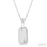 Diamond Accent Petite Dog Tag Pendant