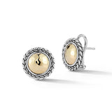 JAI Two-Tone Hammered Earrings