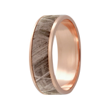 Rose Gold 7mm Band with 4mm Meteorite Inlay