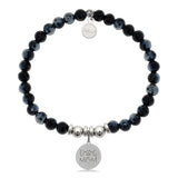 Dog Mom Charm with Black Crystal Charity Bracelet