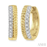 Diamond Rope Petite Huggie Earrings
