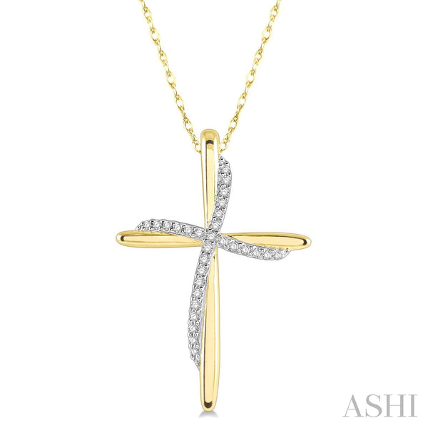 Diamond Rotated Cross Pendant – Coughlin Jewelers
