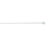 White Gold 0.6mm Box Chain, 18"