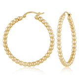 Gold Vermeil Beaded Hoop Earrings