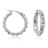 Pyramid Hoop Earrings