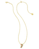 Kendra Scott Candy Cane Gold Short Pendant Necklace