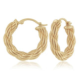 Gold Vermeil Rope Hoop Earrings