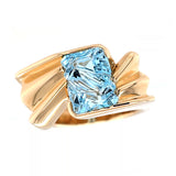 Fantasy Cut Aquamarine Ring