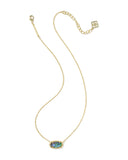 Kendra Scott Elisa Gold Short Pendant Necklace in Abalone Shell