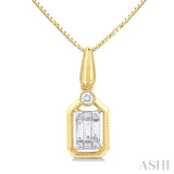 Fusion Diamond Milgrain Pendant