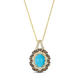 Le Vian® Turquoise Double Halo Pendant