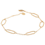 Polished Fancy Link Gold Bracelet, 7.5