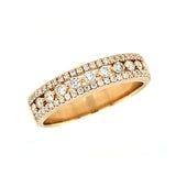 3-Row Diamond Band
