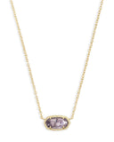 Kendra Scott Elisa Gold Pendant Necklace in Purple Amethyst