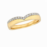 Diamond Chevron Cutout Ring Wrap
