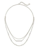 Kendra Scott Addison Triple Strand Necklace in Silver