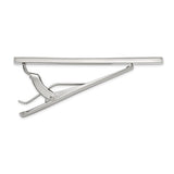 Stainless Steel & Crystal Accent Tie Bar