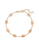 Kendra Scott Emilie Rose Gold Chain Bracelet in Sand Drusy