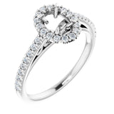Oval Halo Semi-Mount Engagement Ring